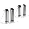 com-four® 4x Umidificatori in acciaio inox - Evaporatori da appendere al termosifone - Contenitori d'acqua con gancio a S per un clima interno migliore (4 evaporatori in acciaio inossidabile)