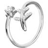 WearTravelers | Anello Aereo Punto Luce con Zirconi - Argento 925