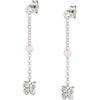 Nomination® - Orecchini Ciondolo Farfalla, Collezione Gioie Lunghi in Argento 925, Cubic Zirconia e Giada, Eleganti e Raffinati, Finitura Brillante, Idea Regalo Donna, Confezione Originale