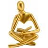 HERCHR Pensatore Statuetta, Sculture Innovativa Signora Lettura Polpa Stampaggio Ufficio Studio Libreria Ornamenti(oro)