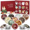 Scent-Hi Candela di Natale, Candele Profumate Set, 100% Cera di Soia Naturale, 12x40g, Candele per Regali Natale, Decora il Natale, Regalo per Donna, Mamma, Amici