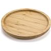 XIMISISE Vassoio Rotondo in Bambù, Vassoio per Servire in Legno, Vassoio Decorativo per Tavolino da Caffè, Cocina (20 x 20 x 2 cm)