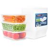 Caterserve 25 contenitori in plastica da asporto con coperchi da 650 ml, adatti al microonde e alla lavastoviglie, riciclabili, riutilizzabili