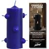 VELAS MARIANO Velone blu 7 stoppini per rituali di pulizia e protezione - 16 cm di altezza x 5,5 cm di larghezza - potente candela esoterica per energie negative, magia bianca e lavori spirituali