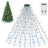 Kedoxi Luci Natale Albero 400 Led 2 M, Luce Per Albero Di Natale Con Anello Per Interni Ed Esterni, Illuminazione Natalizia, Timer 8 Modalità Impermeabile Luminarie Natalizie Per Interno Esterno Decorazioni