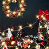 DIELIANHUA Luci 30 LED a Batteria Ghirlanda Luminosa con Perle 3M Catena Fairy Lights Decorazioni Albero di Natale per Interni e Esterni, Casa, Feste, Matrimonio, Giardino (Rosso)
