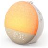 Dreamegg Sveglia Luminosa con Modalità Preferiti, Lampada da Comodino con Sveglia, 0-20 Livelli di Luminosità, 29 Tracce di Rumore Bianco per Adulti e Bambini, Funzione Snooze, per Camera da letto