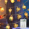 Meision Catena di Luci Musicale con Graffiti per Bambini, Catena Luminosa a Batteria con Timer 8/16 + Batteria + 1.5 Metri 10 LED, Catena di Luci LED per Interni per Cameretta dei Bambini, Festa di