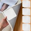 AMFUN Tappeto Gripper, 8 pinze Antiscivolo e Riutilizzabili Tappeto Gripper, Anti-Arriccia Moquette Fissa Angoli, per tappeti bifacciali su Pavimenti Legno e Piastrelle (Piazza, Bianco)