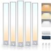 LROLTEF Luce LED Sottopensile Armadio con Sensore Movimento 3 Color 21CM 5P