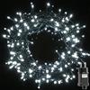 H HANSEL HOME Catena Luminsa Natale Esterno e Interno, Luci Albero di Natale con 8 modalità di illuminazione Impermeabile IP44, Luci LED Natalizie Cavo Verde (Luce Bianca, 140 Led 7M)