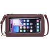 GOIACII Borsa a tracolla da donna per cellulare, grande capacità, con scomparti per carte di credito e cinghie regolabili staccabili, B03-rosso