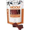 Woolf Snack per cani dental stick per cani premietti addestramento masticativi lunga durata osso pulizia denti cane al gusto anatra e carota 100 g | WOOLF
