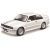 Burago Bburago - 1988 BMW Serie 3, Auto Diecast in Scala 1:24, Bianca, Età 3+ Anni | Modellino Berlina Classica Anni '80 da Collezione con Porte Apribili, Licenza Ufficiale, Carattere Sportivo