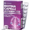 Ambioph Biotina Capelli ADVANCED - Integratori per Capelli con Zinco, Selenio e Vitamina B12 - Formula rinforzante e di Crescita capelli, unghie e pelle - 160 cpr, Vitamine per capellì. BIOTINA - Ambioph