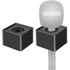 Kimyoaee Stazione mic flag per Rode Interview Wireless Go adattatore portatile maniglia microfono con adattatore in schiuma confezione da 2 pezzi