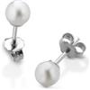 FuJiko Orecchini Donna Hiriwa Perle Naturali Coltivate Argento MADE IN ITALY OR0101-G