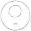 FuJiko Parure Perle Hiriwa Collana Bracciale Orecchini Argento MADE IN ITALY P30101-G