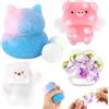 TOGETDREAM 4 Pezzi Taba Squishy Fufu Squishy Set, Squishy Antistress Fidget Giocattoli Giocattolo Sensoriale Squeeze Giocattoli Regali per compleanni Natale Bomboniere