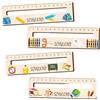 Gsrhzd Regola di Lettura, 4 pezzi Personalizzato Carino Legno Strisce di Lettura Guidate per Dislessia, Bambini, Portatile Banda Lettura Guidea Dislexia per Casa, Scuola, Viaggi ecc (Colorato)