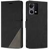 SONWO Cover per Oppo Reno 7 4G / F21 PRO 4G / Reno 8 4G / F21S PRO 4G Custodia, Flip Caso in PU Pelle Case Cover Premium Portafoglio Custodia per Oppo Reno 7 4G / Reno 8 4G, Nero