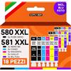 Supply Guy 580XXL 581XXL Cartucce compatibili con Canon PGI-580 CLI-581 con Foto Blu per Pixma TS8150 TS8250 TS8350 TS8350a TS8351 TS8351a TS8352 Multipack 18 Cartucce d'inchiostro
