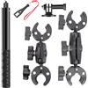 NEWFUN Supporto per Videocamera, Plastica, Accessorio per insta360 x4, Kit per Moto per insta360 x4, X3, X2 Rotazione di 360 Gradi, Compatibile con Più Dispositivi