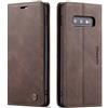 owlhold Cover Samsung Galaxy S10e Custodia Samsung S10e Portafoglio Flip [Antiurtoo][Cavalletto][Carta Fessura] Cover Pelle per Samsung Galaxy S10e- Caffè