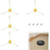 SOGHO Set di 4 spazzole di ricambio, spazzole laterali per Roomba 600/700/800/900 Series 614 675 692 677 850 860 865 870 880 885 890 960 Roomba, accessori per aspirapolvere con 3 spazzole laterali
