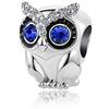 SBI Jewelry Ciondolo scintillante a forma di gufo, per donne, ragazze, per braccialetti, regalo per compleanno, laurea, Natale, Rame