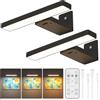 BrightWish Luce per Quadri Senza Fili, Lampada da Parete Ricaricabile con Telecomando, 3 Temperature di Colore, 10 Livelli di Luminosità Regolabile, Timer, per Dipinti, Specchio e Freccette