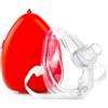 TopHomer Maschera di salvataggio CPR tascabile, per rianimazione cardiopolmonare, protezione personale, con valvola unidirezionale, per adulti e bambini