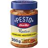 Barilla Sugo Pesto Rustico Mediterraneo, con Zucchine, Peperoni e Pomodori, Senza Glutine - 200 g