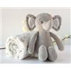KIOKIDS Peluche Elefante con Copertina a Stella KioKids Grigio