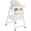 Moni Seggiolone Lindo colore Bianco Con Set Pappa