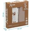 KIOKIDS Set 2 mussole orsi marrone 120x120cm