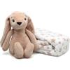 Copertina con Peluce Coniglietto Marrone Kiokids 100x100