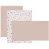 Cambrass Set Lenzuola per Culla LETTINO 3 pezzi 100% Cotone BRANCH ROSA 60X120