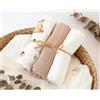 KIOKIDS SET 3 SWADDLE COPERTINE IN MUSSOLA DI BAMBU' 70 CM. MARRONE