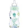 J Bimbi Trendy - Biberon Polipropilene Colore Verde Acqua 6m+, 330ml