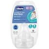 Chicco Tettarella 2 Pezzi Perfect5 Silicone 3 Fori 4M