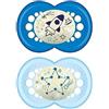 Mam Original Night Succhietto Silicone Maschio 2 Pezzi 16 Mesi+