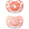 Suavinex Confezione di ciucci Wild & Free Print con tettarella fisiologica Sx Pro +18m Salmone e Rosa