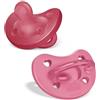 Chicco PhysioForma - Succhietto Gommotto 16-36M Soft in Silicone Rosa, 2pezzi