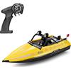 Goolsky Barca RC, 2,4 GHz telecomando barche RC jetboat 16 km/h RC barca con custodia pacchetto