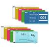 BEIMEIII 10 Blocchi Doppio Numero 1-1000 Numeri Cifre 5 Colori 5X10cm Blocco Numeri Blocchetti Numeri Tombola Blocco Numeri Tombola Carte Numerate Strappi Numerati Blocco Doppio Numero Blu Verde Rosa Giallo