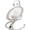 Maxi-Cosi Cassia Sdraietta Neonati Elettrica per Bambini, 0-6 mesi, max 9 kg, Altalena Neonato Girevole 360°, Reclinabile, Rilevamento Automatico Movimento, 5 Velocità, 12 Melodie, Classic beige