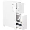 SoBuy BZR111-W scaffale di nicchia 20 cm con rotolo mensola da cucina carrello mensola stretta mobili da bagno Bianco BHT ca. 20x75x60 cm