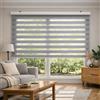 Blindecor Vela tenda a rullo in doppio strato notte e giorno con cassonetto in alluminio | Argento grigio, tenda per interne 160 x 180 cm (Larghezza x Altezza) | Dimensioni del tessuto 157 x 175 cm