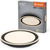 LEDVANCE Plafoniera LED ORBIS Pederson con anello in plastica, nero, 24W, 1450lm, 3000K, 830 bianco caldo amichevole, diametro 450mm, protezione IP20, viti di montaggio e tasselli inclusi